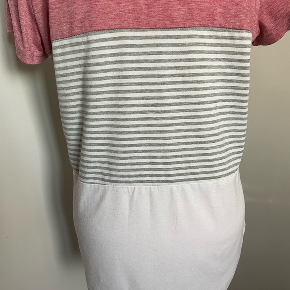 Yunjey Women Short Sleeve Shirt, Medium, multicolors: white, gray & pink - Picture 10 of 10